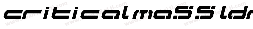 Critical Mass LDR Regular字体转换